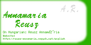 annamaria reusz business card